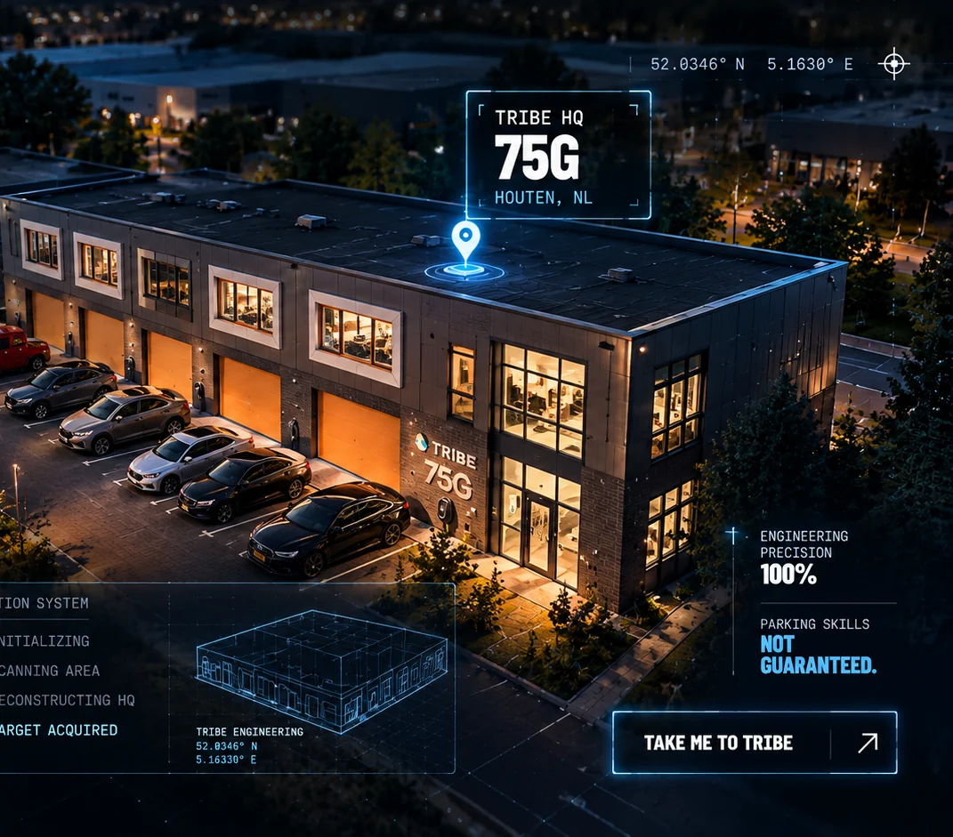 Artistic visualisation of Tribe Engineering headquarters at Lichtschip 75G in Houten