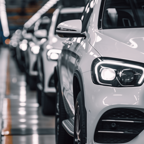 White SUVs in Assembly Line